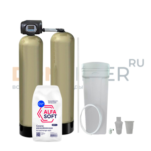 Комплект умягчителя DUPLEX 1865/F73A TWIN AlfaSoft (до 3 м3/ч)
